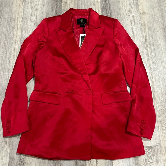 House of Harlow 1960 Jackets & Blazers - House of Harlow Red satin blazer jacket